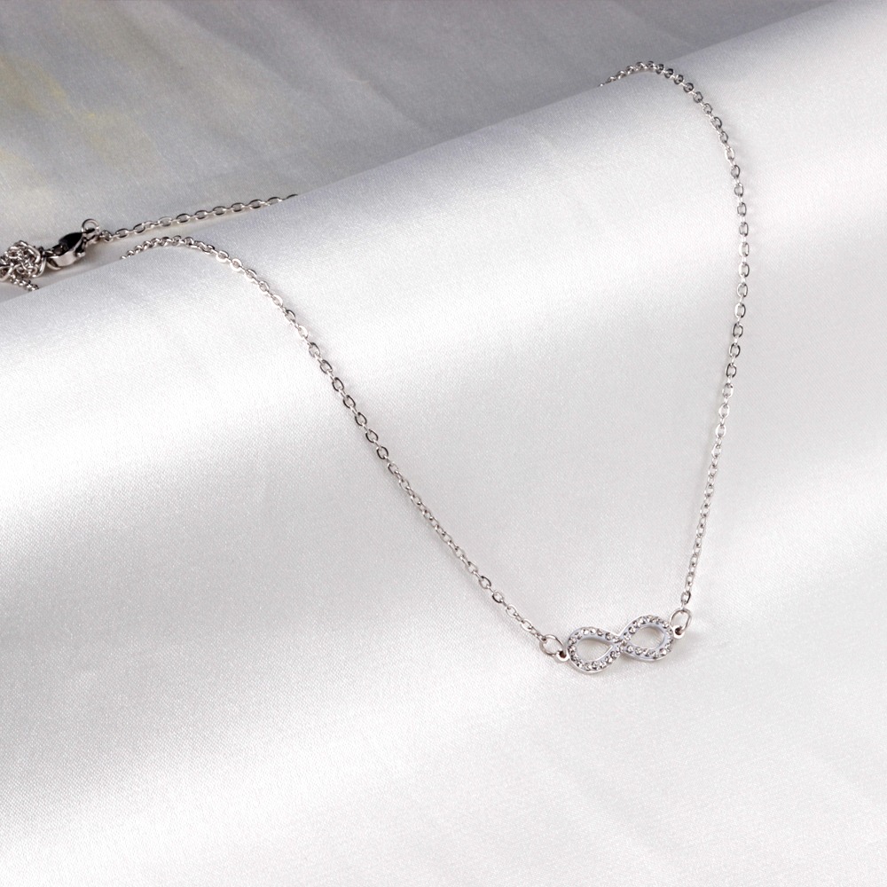 Infinity Silver Pendant Necklace For Women