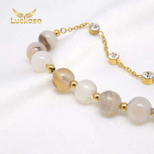 Stone pearl bracelet