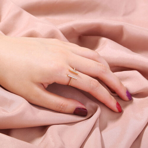 Open Adjustable Gold Plated Ring